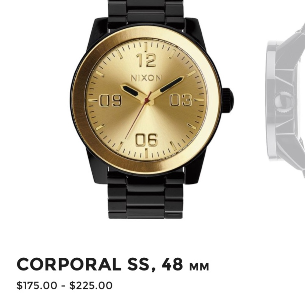 black nixon watch